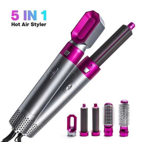 5 In 1 Hair Styler Multi-function Professional Styling Tool Hair Dryer, Hair Curler, Hot Air Comb, Hair Straightener