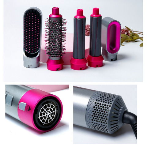 5 In 1 Hair Styler Multi-function Professional Styling Tool Hair Dryer, Hair Curler, Hot Air Comb, Hair Straightener