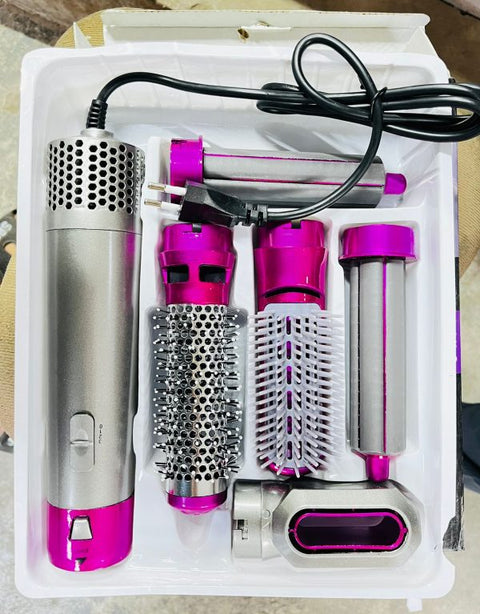 5 In 1 Hair Styler Multi-function Professional Styling Tool Hair Dryer, Hair Curler, Hot Air Comb, Hair Straightener