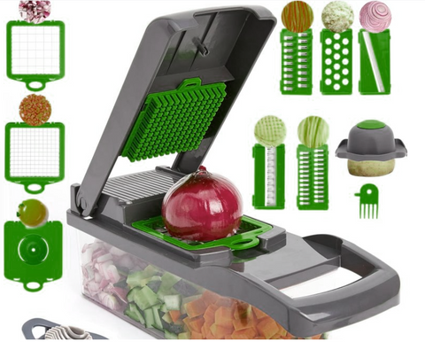 12 In 1 Multifunctional Vegetable Slicer Cutter Shredders Slicer With Basket Fruit Potato Chopper Carrot Grater